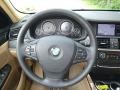 Sand Beige Nevada Leather Steering Wheel Photo for 2011 BMW X3 #114890255