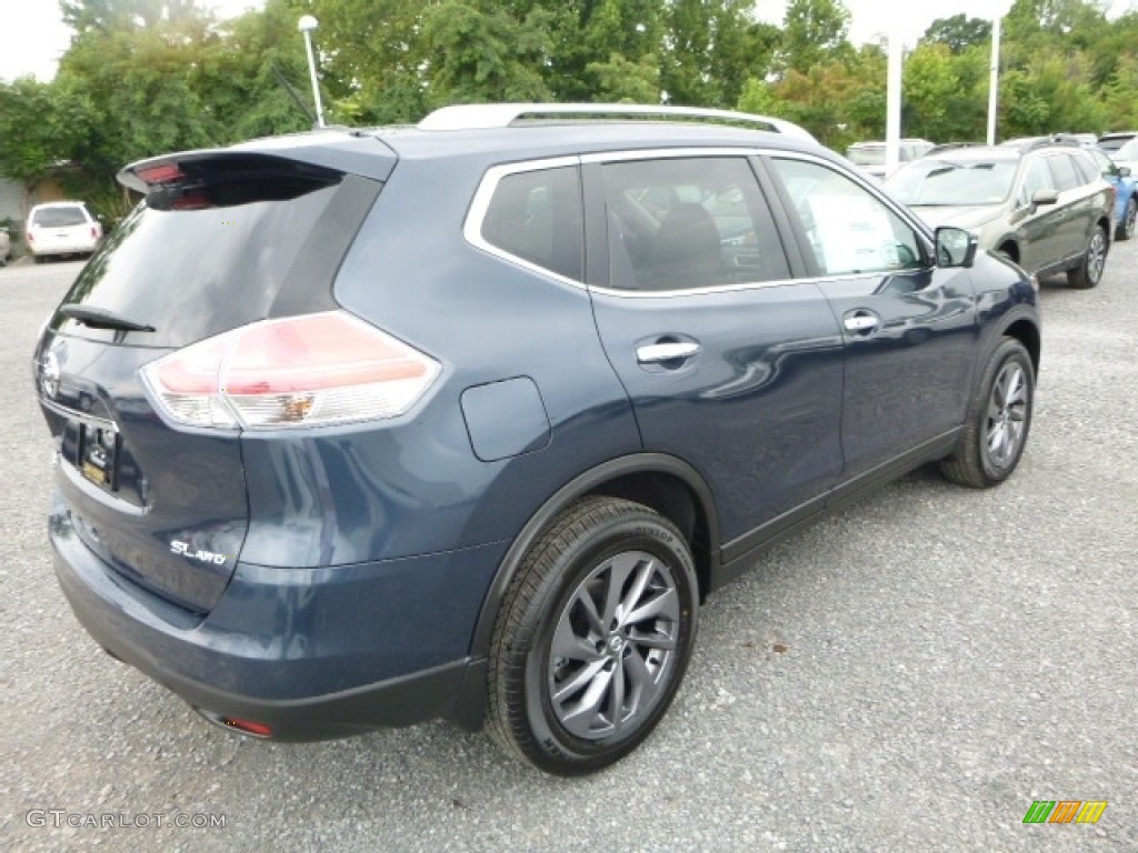 2016 Rogue SL AWD - Arctic Blue Metallic / Almond photo #8