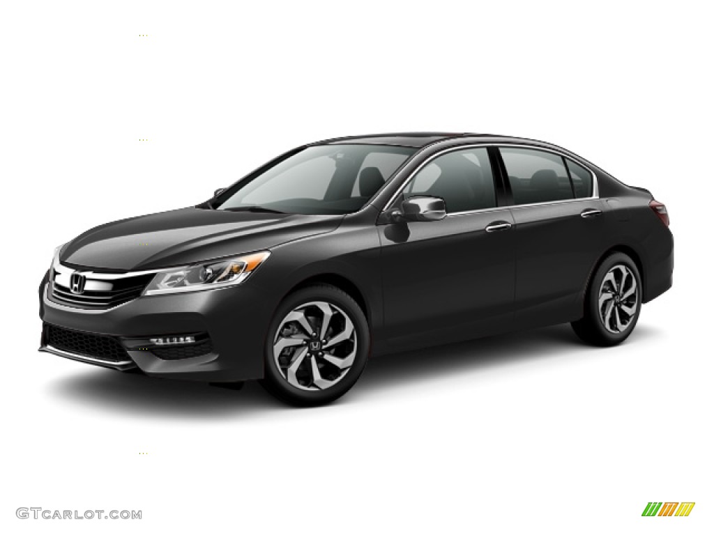 2017 Accord EX-L Sedan - Modern Steel Metallic / Black photo #22