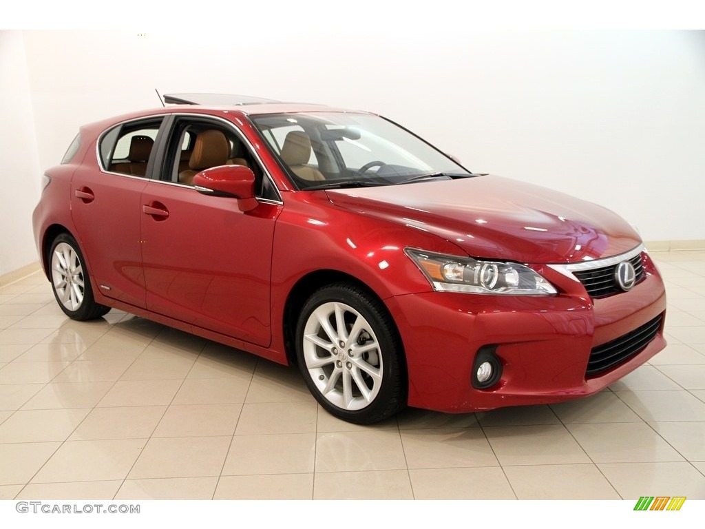 2013 CT 200h Hybrid - Matador Red Mica / Caramel photo #1