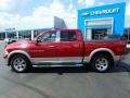 2010 Inferno Red Crystal Pearl Dodge Ram 1500 Laramie Crew Cab 4x4  photo #3