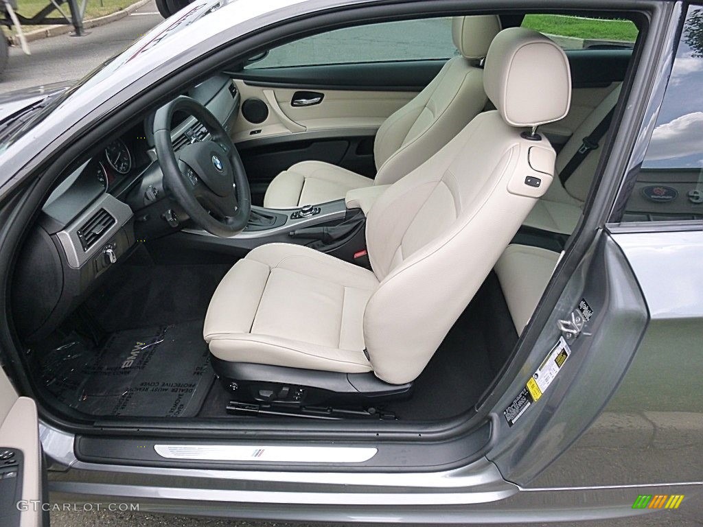 2011 3 Series 335i xDrive Coupe - Space Gray Metallic / Oyster/Black Dakota Leather photo #17