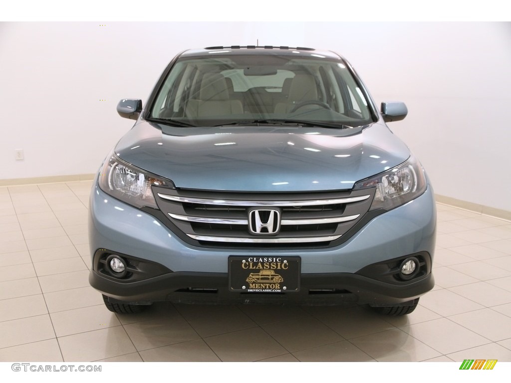 2014 CR-V EX AWD - Mountain Air Metallic / Beige photo #2