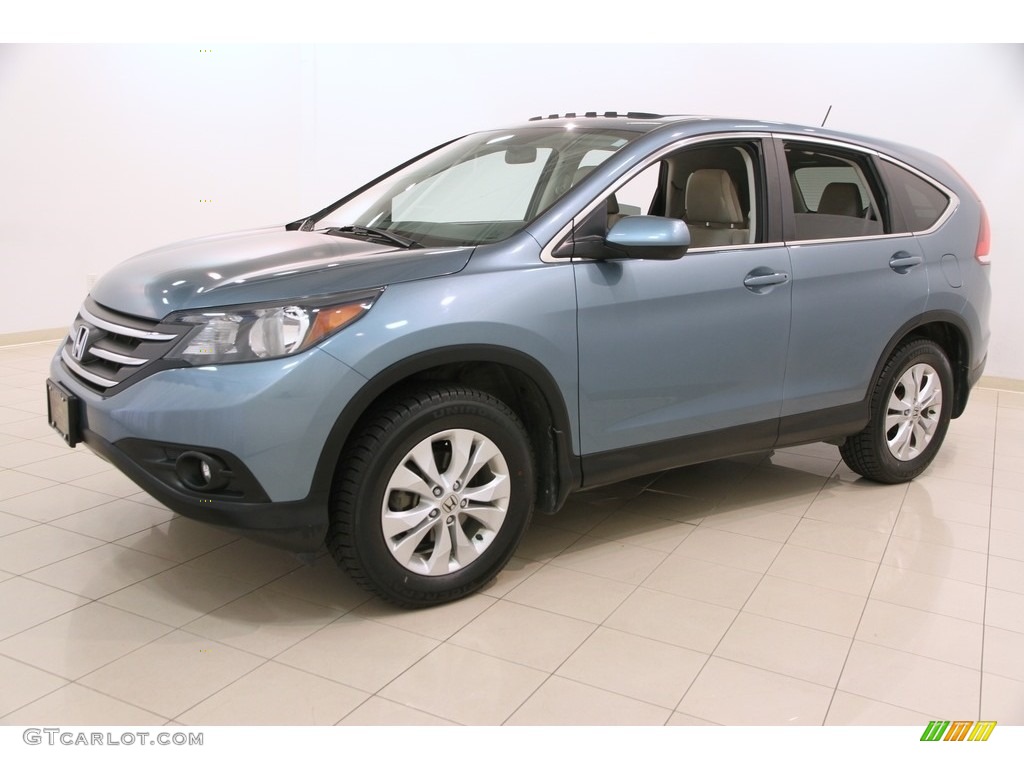 2014 CR-V EX AWD - Mountain Air Metallic / Beige photo #3