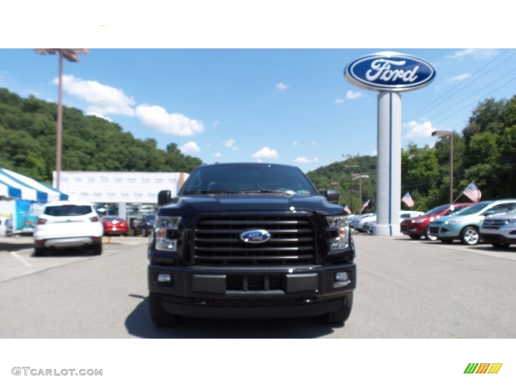 2016 F150 XLT SuperCab 4x4 - Shadow Black / Medium Earth Gray photo #2