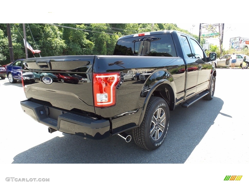 2016 F150 XLT SuperCab 4x4 - Shadow Black / Medium Earth Gray photo #6