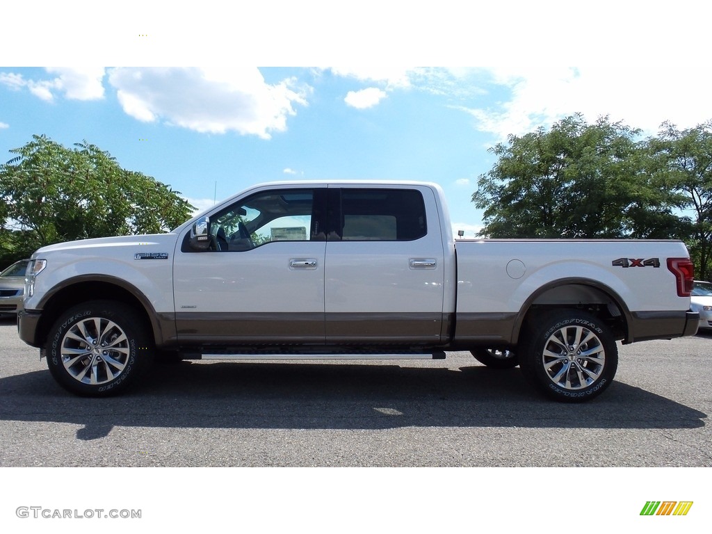 2016 F150 Lariat SuperCrew 4x4 - Oxford White / Medium Light Camel photo #1