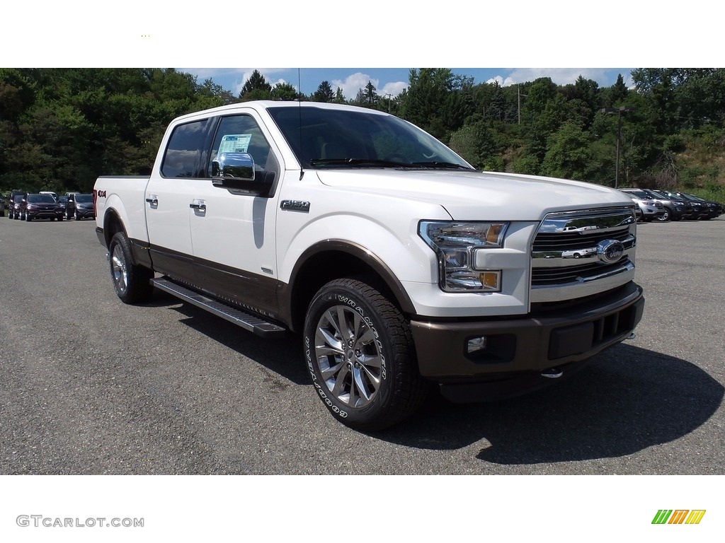 2016 F150 Lariat SuperCrew 4x4 - Oxford White / Medium Light Camel photo #4