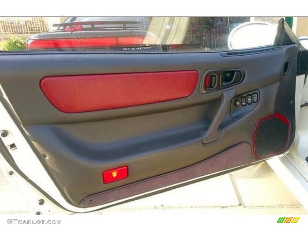 1992 Mitsubishi 3000GT VR-4 Turbo Coupe Red Door Panel Photo #114922936