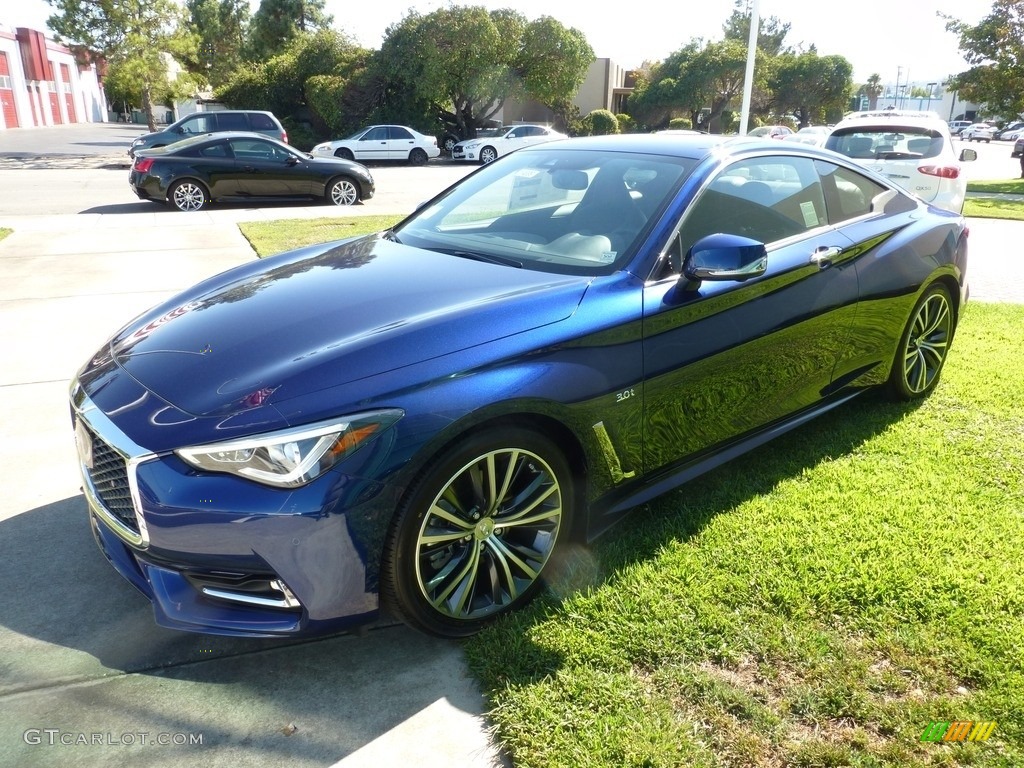 2017 Q60 3.0t Premium Coupe - Iridium Blue / Graphite photo #7