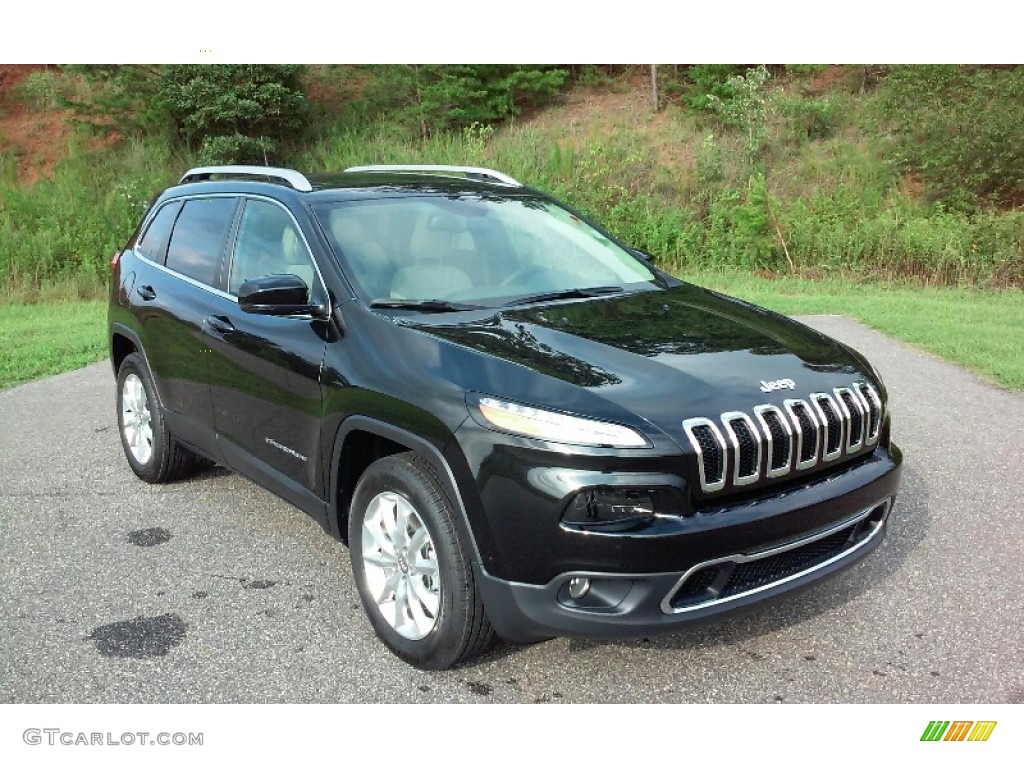 2016 Cherokee Limited 4x4 - Brilliant Black Crystal Pearl / Black/Light Frost Beige photo #4