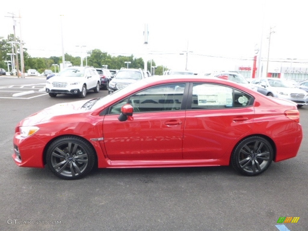 2017 WRX Premium - Pure Red / Carbon Black photo #11