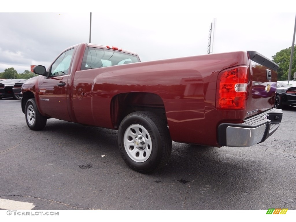 2013 Silverado 1500 Work Truck Regular Cab - Deep Ruby Metallic / Ebony photo #5