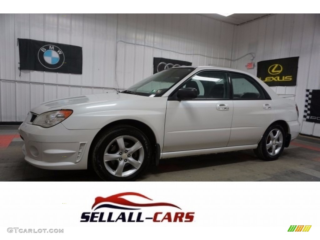 Satin White Pearl Subaru Impreza