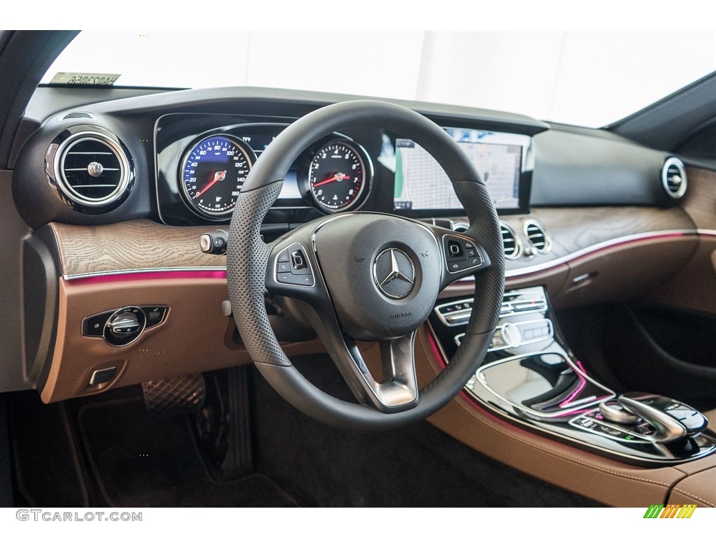 2017 Mercedes-Benz E 300 Sedan Nut Brown/Black Dashboard Photo #114944305