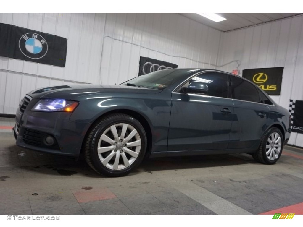 2009 A4 2.0T Premium quattro Sedan - Meteor Grey Pearl Effect / Black photo #2