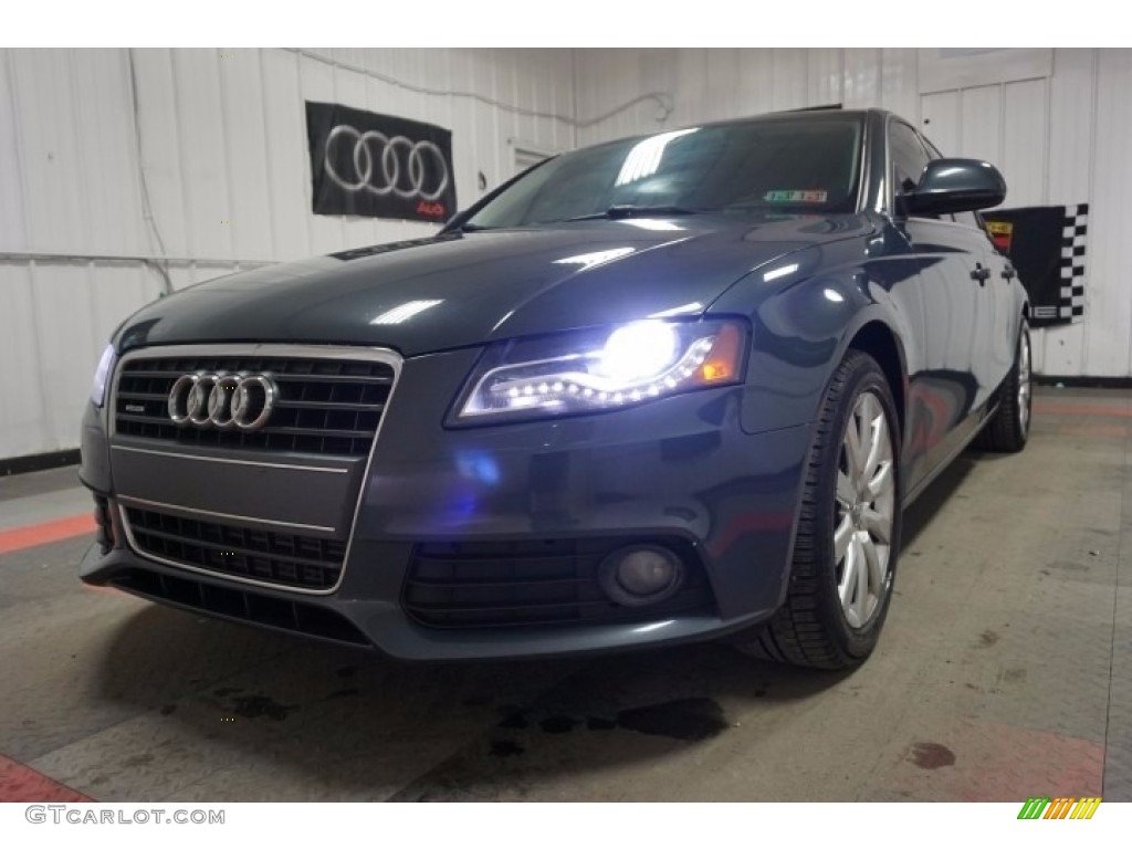 2009 A4 2.0T Premium quattro Sedan - Meteor Grey Pearl Effect / Black photo #3