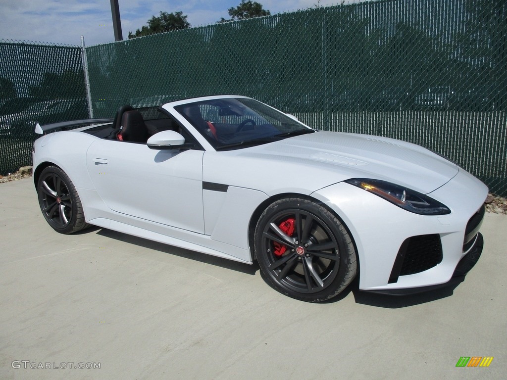 2017 F-TYPE SVR AWD Convertible - Glacier White / SVR Quilted Jet W/Red Stitching photo #1