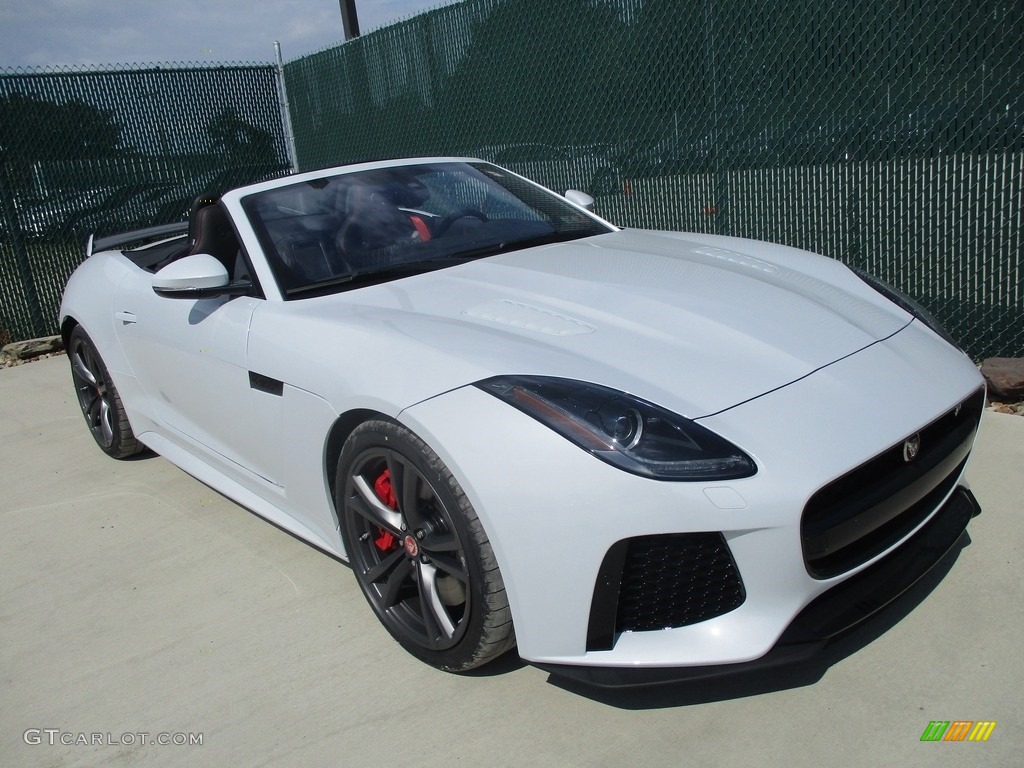 Glacier White 2017 Jaguar F-TYPE SVR AWD Convertible Exterior Photo #114950203