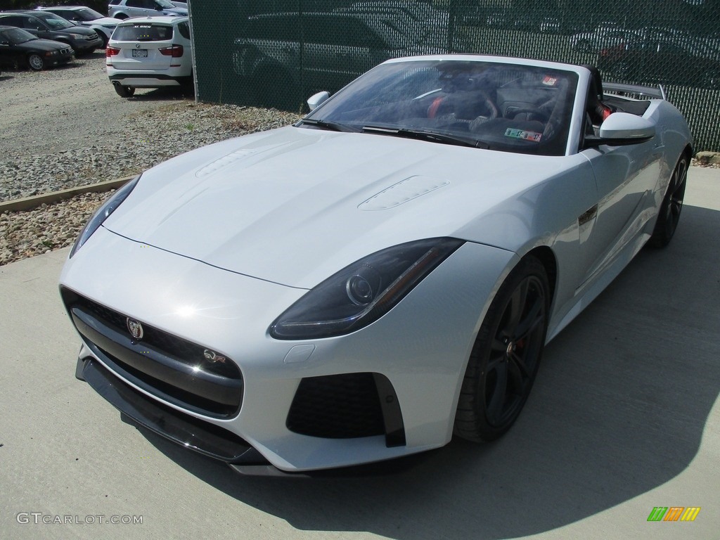 2017 F-TYPE SVR AWD Convertible - Glacier White / SVR Quilted Jet W/Red Stitching photo #8