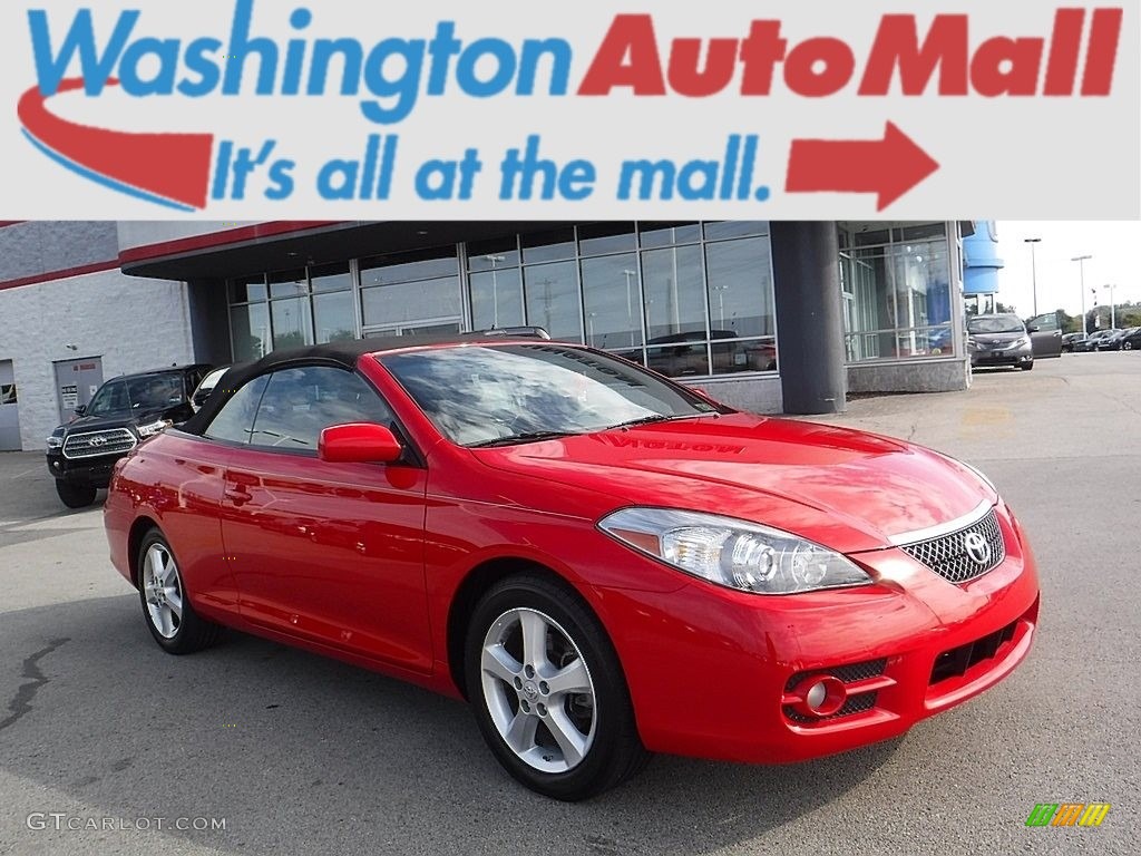 2008 Solara SLE V6 Convertible - Super Red 5 / Dark Stone photo #2