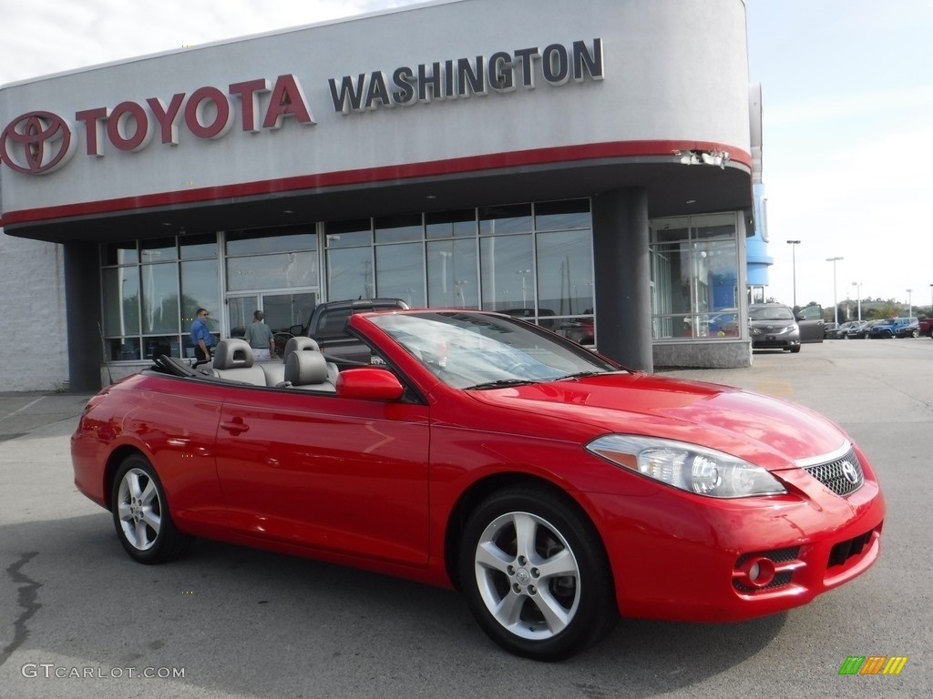 2008 Solara SLE V6 Convertible - Super Red 5 / Dark Stone photo #3