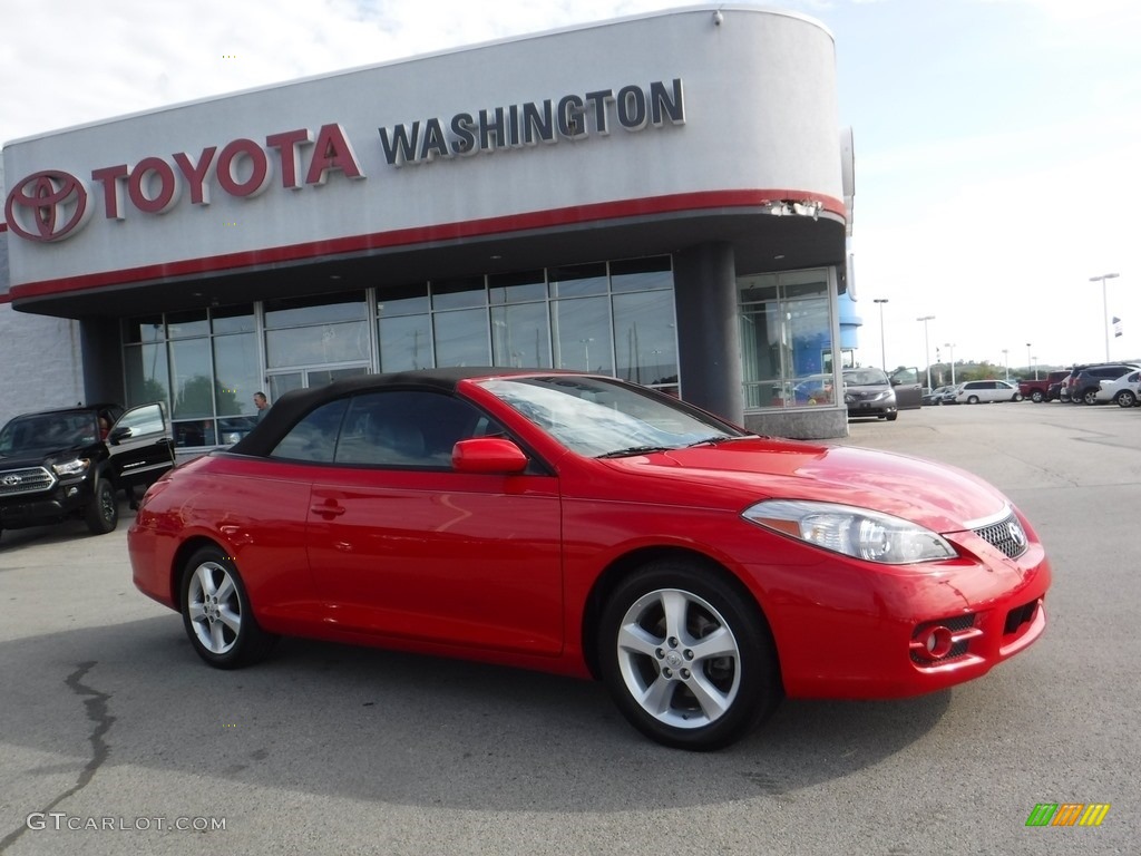 2008 Solara SLE V6 Convertible - Super Red 5 / Dark Stone photo #4