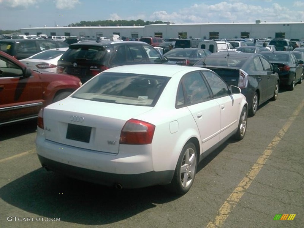 2003 A4 1.8T quattro Sedan - Polar White / Beige photo #2