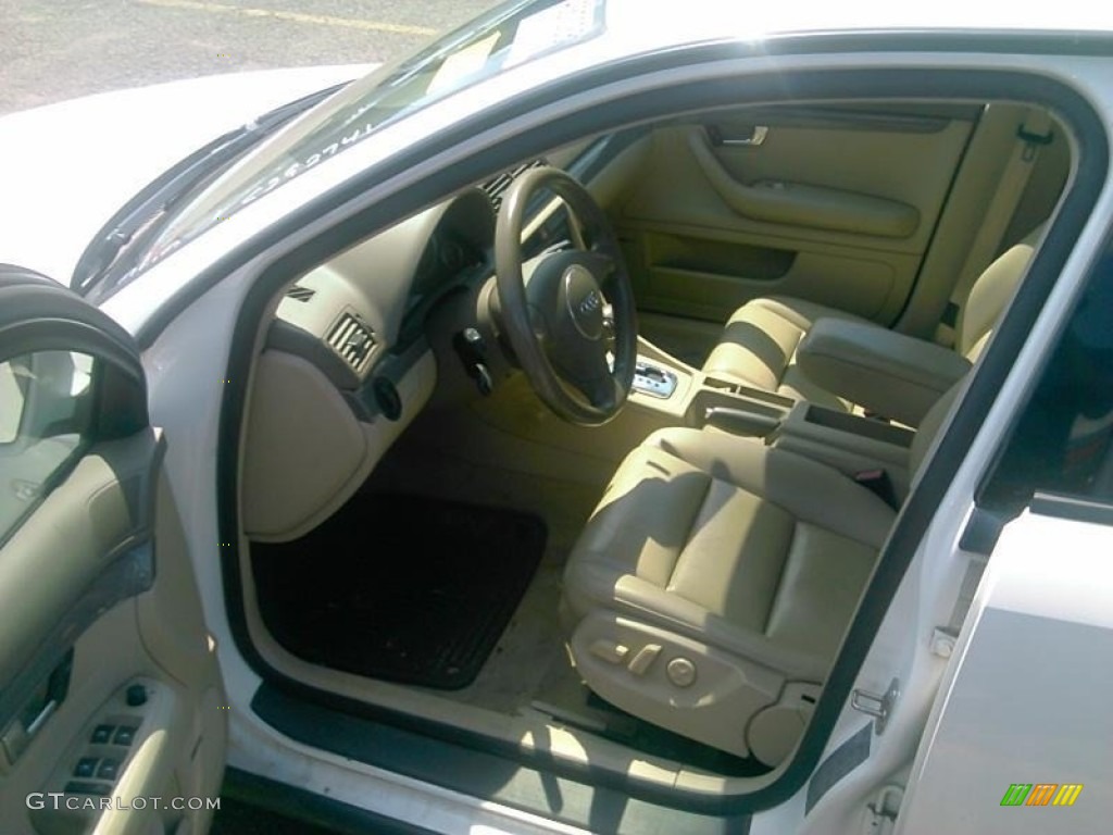 2003 A4 1.8T quattro Sedan - Polar White / Beige photo #3