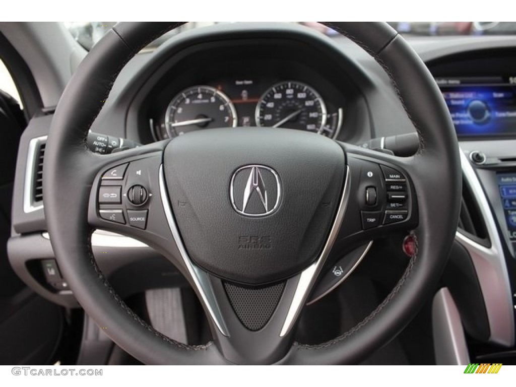 2017 Acura TLX Technology Sedan Espresso Steering Wheel Photo #114968761