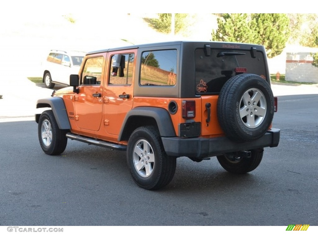 2012 Wrangler Unlimited Sport 4x4 - Crush Orange / Black photo #4