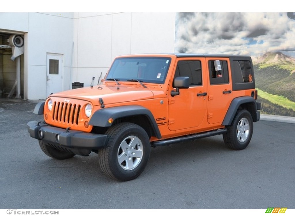 2012 Wrangler Unlimited Sport 4x4 - Crush Orange / Black photo #5