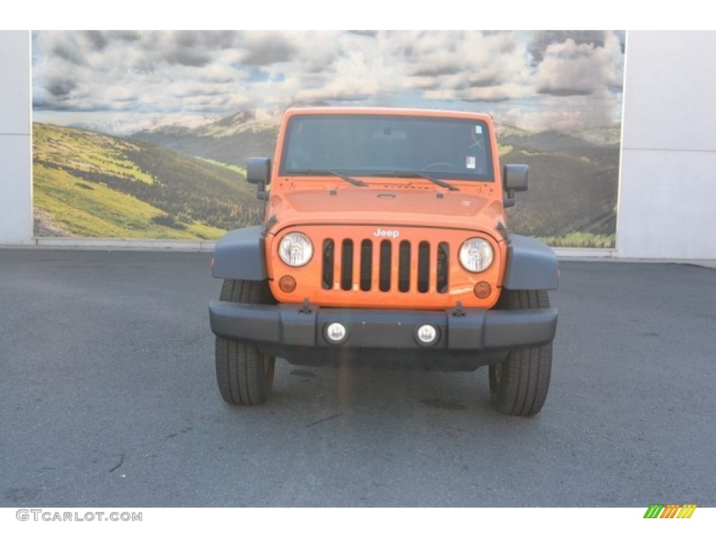 2012 Wrangler Unlimited Sport 4x4 - Crush Orange / Black photo #6