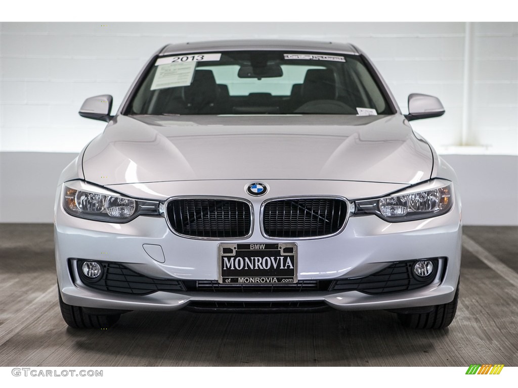 2013 3 Series 320i Sedan - Glacier Silver Metallic / Black photo #2