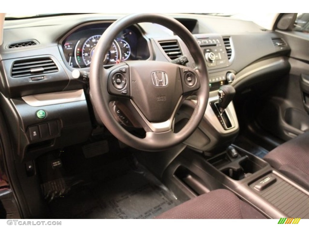 2012 CR-V EX 4WD - Crystal Black Pearl / Black photo #10