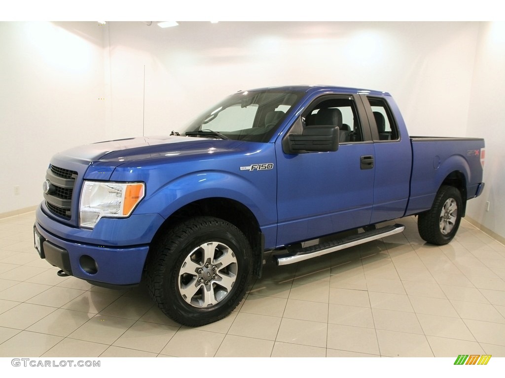 Blue Flame Metallic 2013 Ford F150 XLT SuperCab 4x4 Exterior Photo #114976826