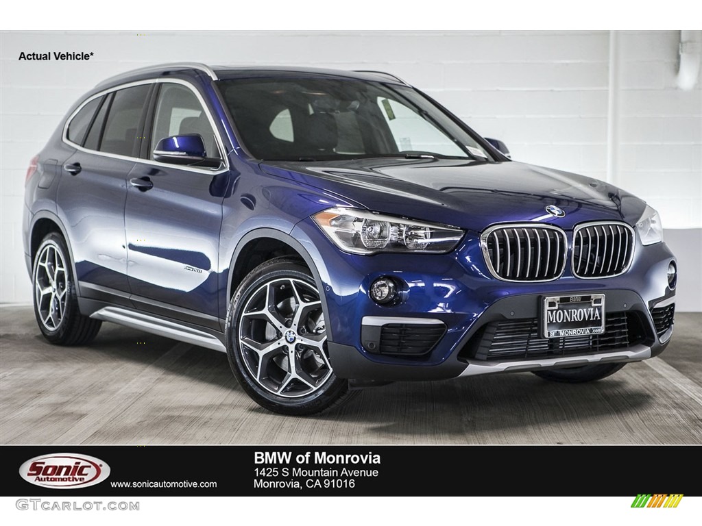 2016 X1 xDrive28i - Mediterranean Blue metallic / Black photo #1