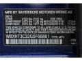  2016 X1 xDrive28i Mediterranean Blue metallic Color Code C10