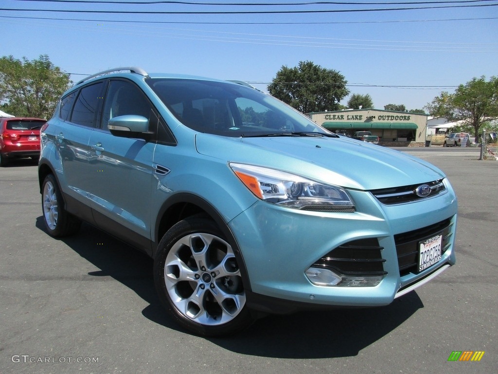 2013 Escape Titanium 2.0L EcoBoost 4WD - Frosted Glass Metallic / Charcoal Black photo #1