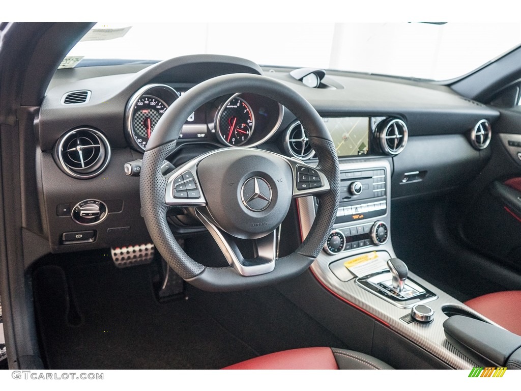 Bengal Red/Black Interior 2017 Mercedes-Benz SLC 43 AMG Roadster Photo #114982241