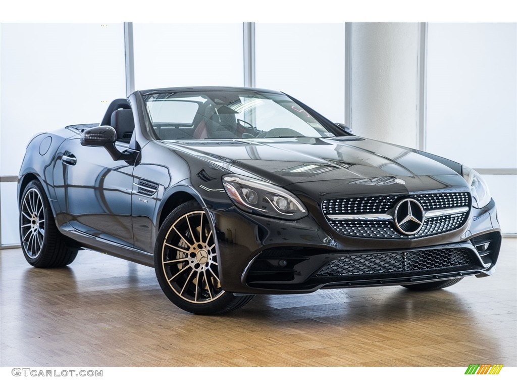 Obsidian Black Metallic 2017 Mercedes-Benz SLC 43 AMG Roadster Exterior Photo #114982425