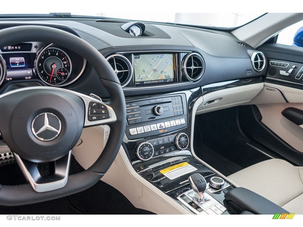 2017 Mercedes-Benz SL 450 Roadster Crystal Grey/Black Dashboard Photo #114982955
