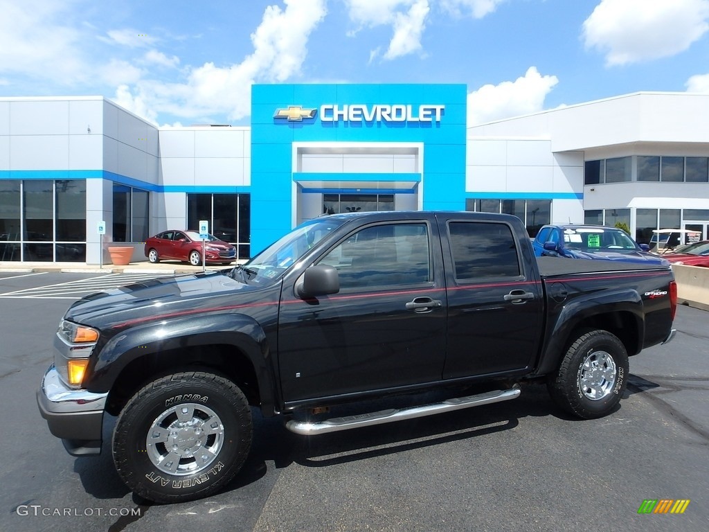 Carbon Black Metallic 2008 GMC Canyon SLE Crew Cab 4x4 Exterior Photo #114983324