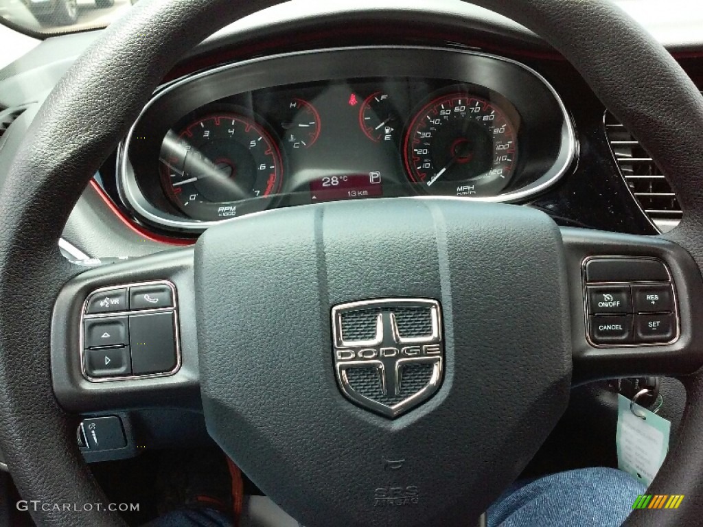 2016 Dodge Dart SXT Sport Black Steering Wheel Photo #114984356