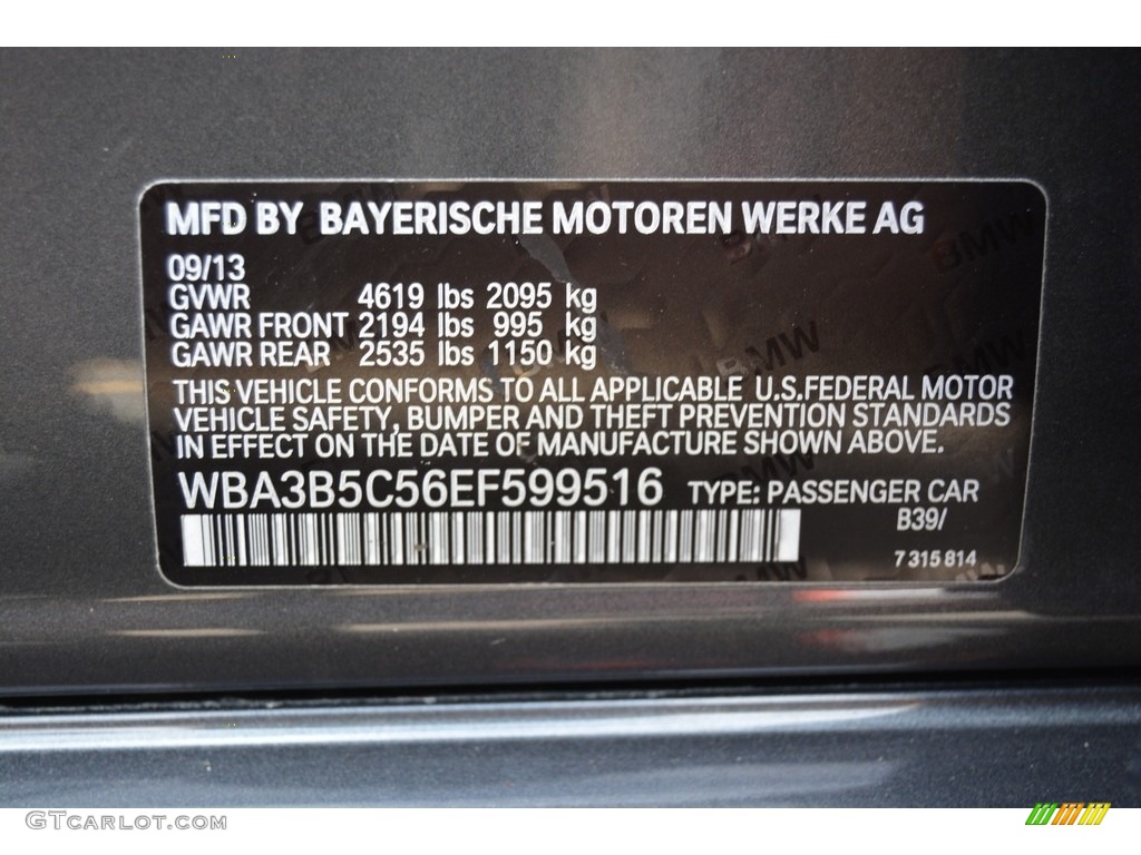 2014 3 Series 328i xDrive Sedan - Mineral Grey Metallic / Black photo #34