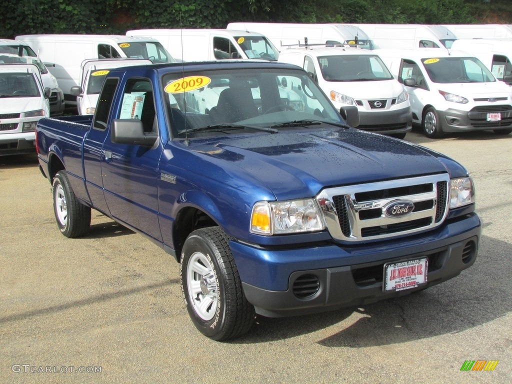 2009 Ranger XL SuperCab - Vista Blue Metallic / Medium Dark Flint photo #3