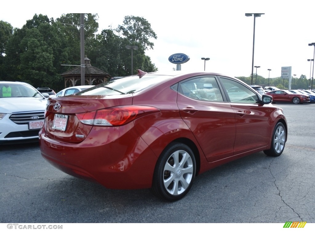 2012 Elantra Limited - Red Allure / Beige photo #3