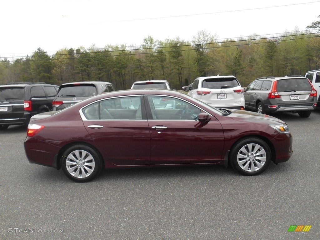 2014 Accord EX-L V6 Sedan - Basque Red Pearl II / Ivory photo #2