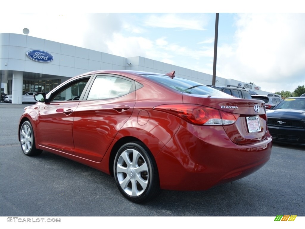 2012 Elantra Limited - Red Allure / Beige photo #5