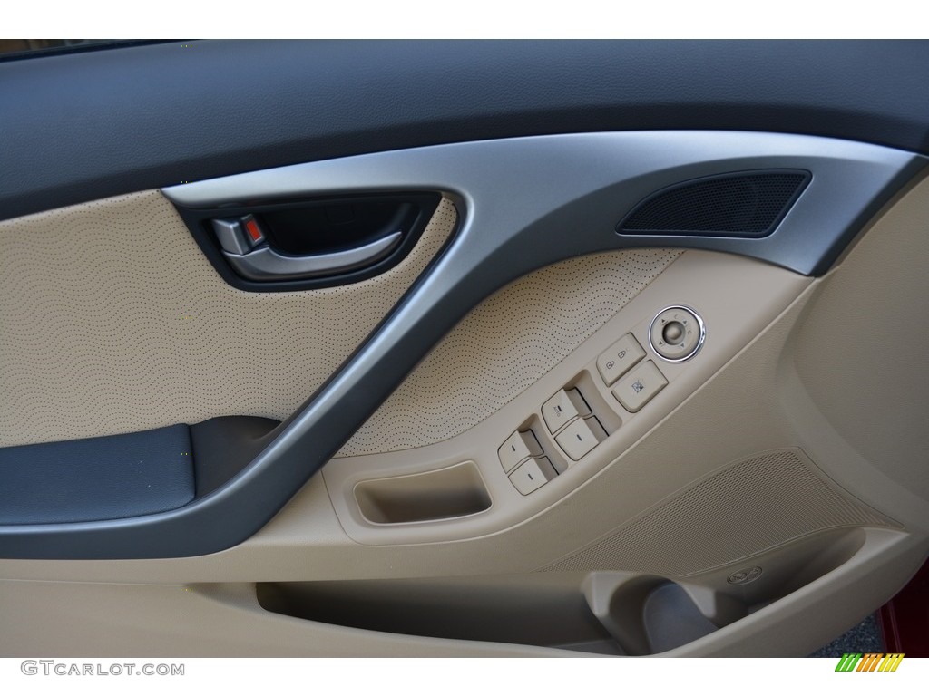 2012 Elantra Limited - Red Allure / Beige photo #8